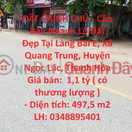 ĐẤT CHÍNH CHỦ - Cần Bán Nhanh Lô Đất Đẹp Tại Xã Quang Trung, Huyện Ngọc Lặc, Thanh Hóa _0