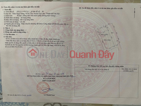 Chỉ 3,05 Tỷ Sở Hữu 37 m2 Đất Ngọc Động – Bát Tràng, Gần Ô Tô,LH 0985865658 _0