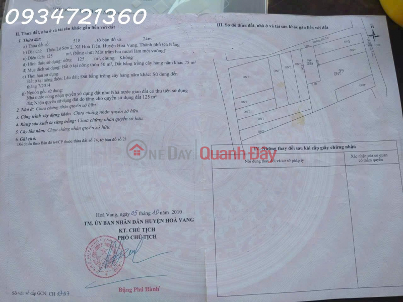 SIÊU PHẨM LỆ SƠN 2 - NGANG 7M HIẾM CÓ - GIÁ ĐẦU TƯ Niêm yết bán