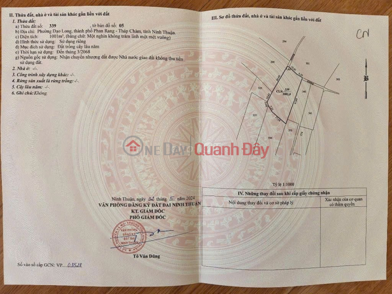 HOT HOT - LAND FOR SALE at Tran Nhat Duat Street, Dao Long Ward, Phan Rang-Thap Cham City, Ninh Thuan Province Sales Listings