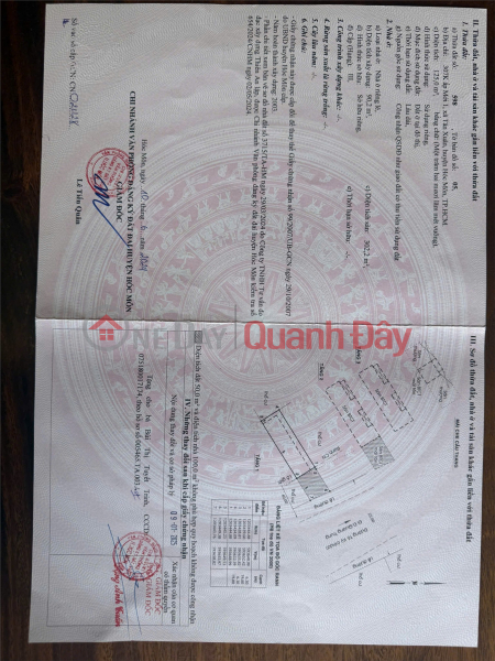 NHÀ ĐẸP GIÁ TỐT – CẦN BÁN MT TÔ KÝ – Xã Tân Xuân, Huyện Hóc Môn, TP.HCM Niêm yết bán