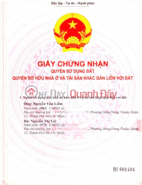 QUICK SALE OF A BEAUTIFUL HOUSE ON TO KY STREET, WARD DONG HUNG THUAN, DISTRICT 12, HO CHI MINH CITY Sales Listings