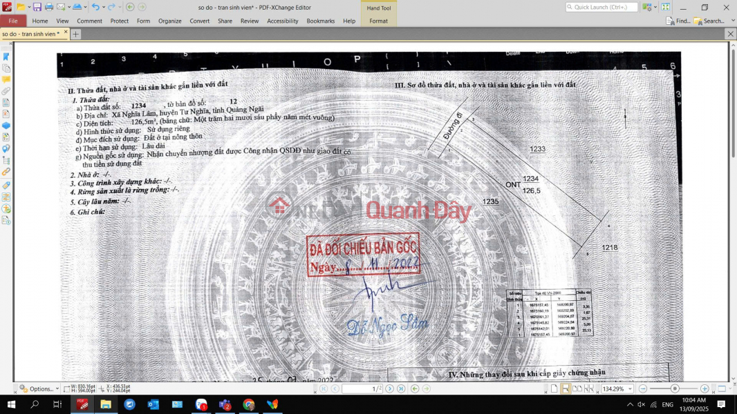 BANK NEEDS TO LIQUIDATE ASSETS IN NGHIA LAM COMMUNE, QUANG NGAI, PRICE 400 MILLION Sales Listings