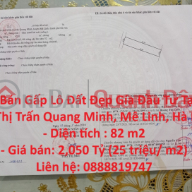 Beautiful Land For Sale Urgent Investment Price In Group 11, Quang Minh Town, Me Linh, Hanoi. _0