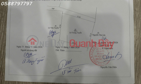 Land for sale in An Phu Commune, My Duc District, Hanoi. 7-seater car can park in front of the land. Area: 789.6 m2. _0