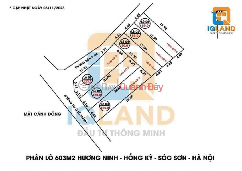 Only 200m from National Highway 3. Selling immediately 80m2 in Huong Ninh - Hong Ky - Soc Son - Hanoi. Price 6xx million Vietnam Sales ₫ 680 Million