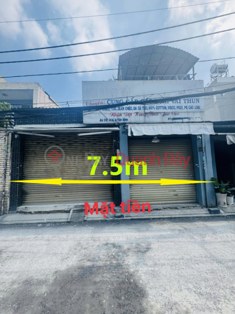 Urgent sale, price reduced by 1.3 billion VND. House for sale, 7.5x19.5m, 8m wide alley connecting Au Co and Ni Su Huynh Lien streets. _0