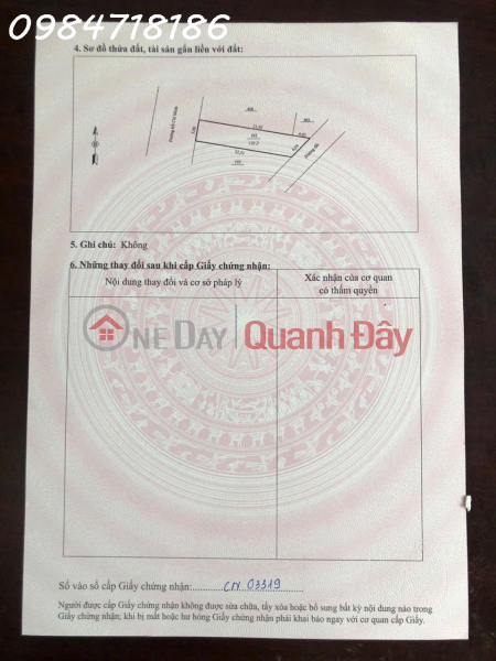 Super product - Land with 2 frontages on Ho Chi Minh road, Ba Hang Doi town, Hoa Binh, area 121.3m2 Sales Listings