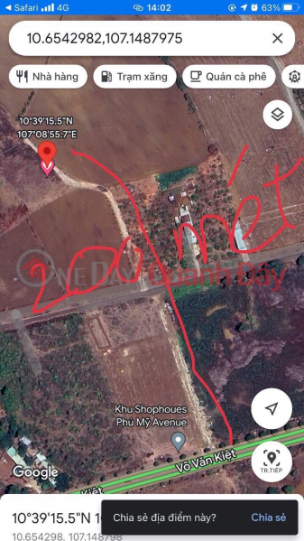 OWNER Urgently Sells Land Plot - PRIVATE BOOK - In Phu My Town, Ba Ria Vung Tau, Vietnam Sales | đ 1.7 Billion