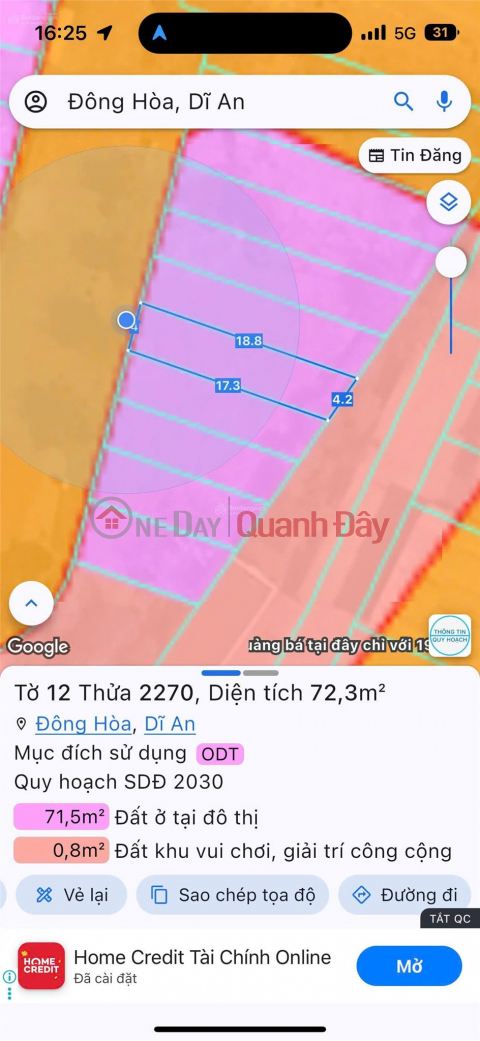 ĐẤT VÀNG GẦN BCONS CITY-BÁN ĐẤT KDC-72,3M²-4,93 Tỷ Tân Hòa, Đ. D2, P.Đông Hòa, TP.Dĩ An, Bình Dương _0