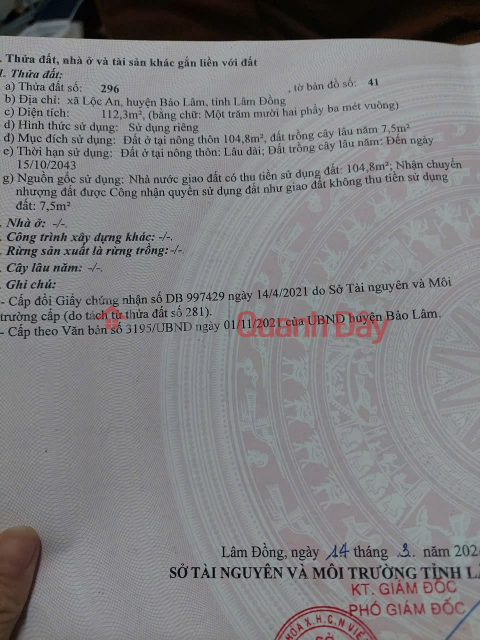 LÔ ĐẤT VỊ TRÍ ĐẸP – ĐẦU TƯ LÀ SINH LỜI CẦN BÁN NHANH LÔ ĐẤT TẠI TP. Bảo Lộc, tỉnh Lâm Đồng _0