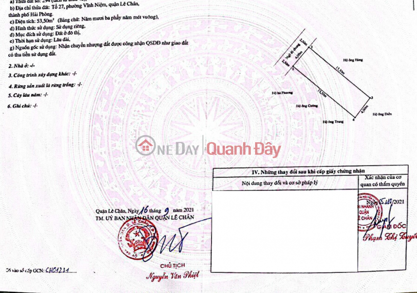 Property Search Vietnam | OneDay | Nhà ở | Niêm yết bán THANH LÝ NHÀ 4 TẦNG PHỐ VĨNH TIẾN, QUẬN LÊ CHÂN, HẢI PHÒNG