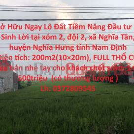 Sở Hữu Ngay Lô Đất Tiềm Năng Đầu tư là Sinh Lời tại huyện Nghĩa Hưng tỉnh Nam Định _0