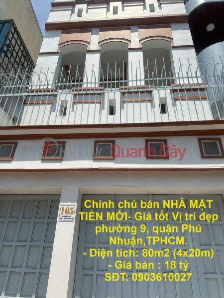 For sale by owner NEW FRONT FRONT HOUSE - Good price Nice location Ward 9, Phu Nhuan District, HCMC. Sales Listings