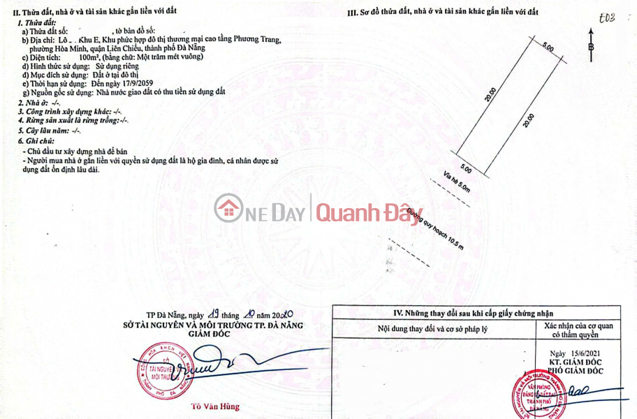 Bán đất đường 10.5m Trần Triệu Luật - cách Nguyễn Sinh Sắc 50m Niêm yết bán