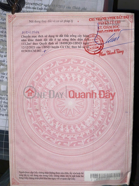 Property Search Vietnam | OneDay | Residential, Sales Listings, PRIME LOCATION LAND - GREAT PRICE - QUICK SALE! A PROFITABLE INVESTMENT PLOT IN CU CHI DISTRICT, HO CHI MINH CITY.