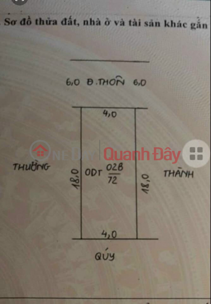 Area of 72m full ODT of Chuc Son town - Front = back 4m x 18m deep - Main business axis, adjacent to tourist area Sales Listings