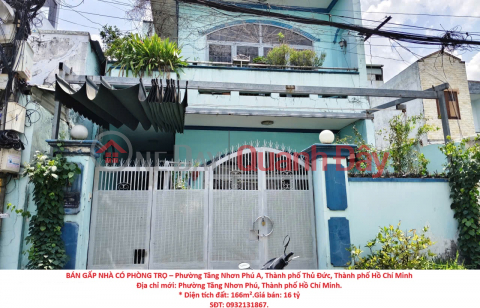 URGENT SALE OF HOUSE WITH RENTAL ROOMS – Tang Nhon Phu A Ward, Thu Duc City, Ho Chi Minh City _0