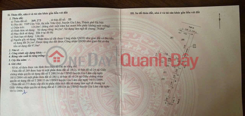 BÁN ĐẤT CỬU VIỆT – TRÂU QUỲ – GIA LÂM GIÁ 6.1 TỶ - LH 0985865658 _0