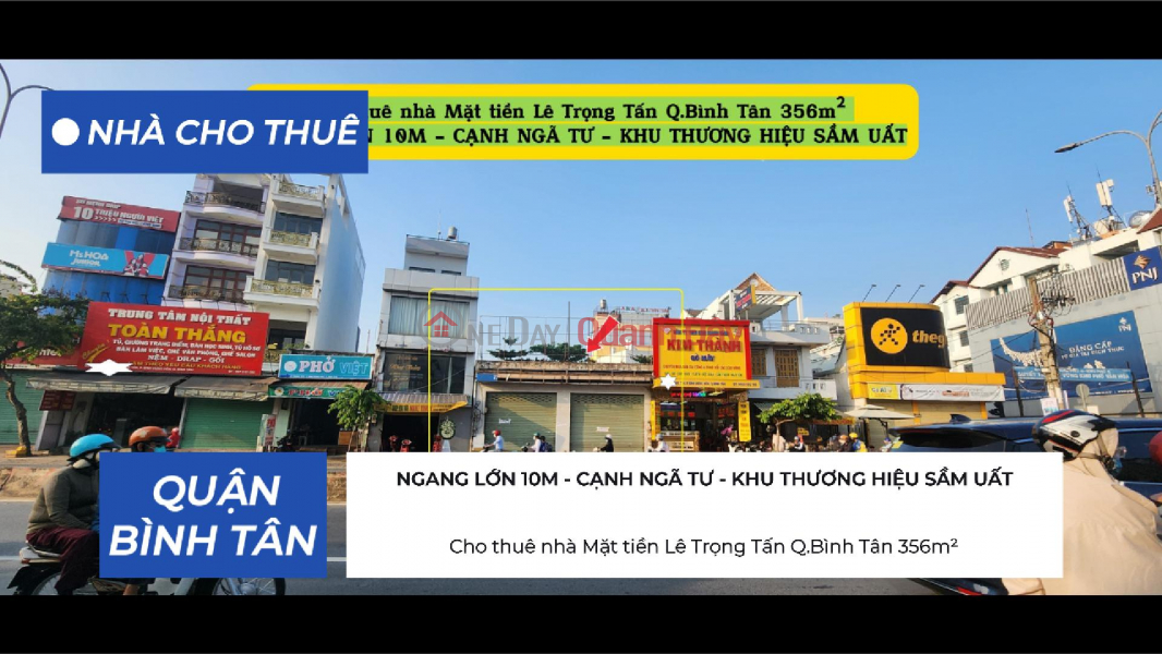 Cho thuê nhà Mặt tiền Phạm Đăng Giảng Q.Bình Tân 270m² - NGANG 9M - NGAY CHỢ Niêm yết cho thuê