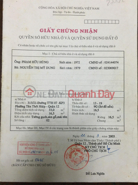 Property Search Vietnam | OneDay | Nhà ở, Niêm yết bán, Nhà Đẹp - Giá Tốt - Chính Chủ Cần Bán Căn Nhà Vị Trí Đẹp Tại Quận 12- HCM