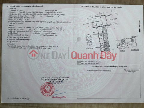 HOT CHÍNH CHỦ CẦN BÁN NHANH LÔ ĐẤT ĐẦU TƯ SINH LỜI tại phường Tân Định, quận 1, TPHCM _0