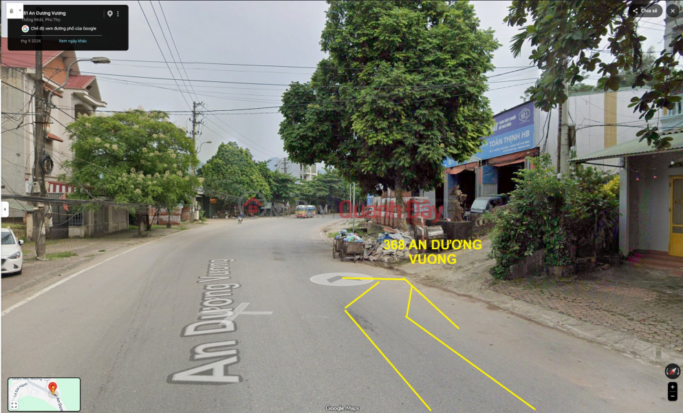 Bán đất ngõ 368 An Dương Vương, TP Hòa Bình (nay là tỉnh Phú Thọ),diện tích 854.2m2, miễn TG Niêm yết bán