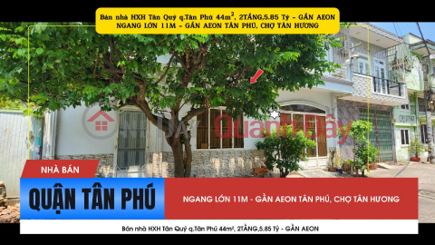 House for sale in alleyway off Tan Quy Street, Tan Phu District, 44m², 2 floors, 5.85 billion VND - near AEON Mall. _0