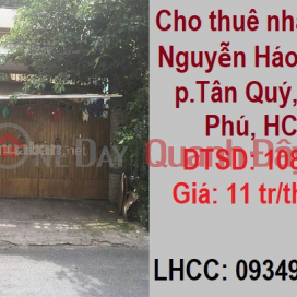 HOUSE FOR RENT NO. 1 NGUYEN HAO VANH - TAN QUA ward - TAN PHU - HO CHI MINH CITY _0