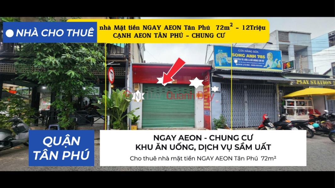 Cho thuê nhà mặt tiền Âu Cơ q.Tân Phú 95m²,3TẦNG - 29Triệu - KHU CỰC SẦM UẤT Niêm yết cho thuê