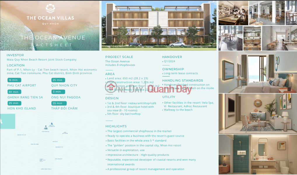 The Ocean Avenue shophouse for Sale in The Ocean Villas Quy Nhon, Vietnam, Sales | ₫ 26.65 Billion