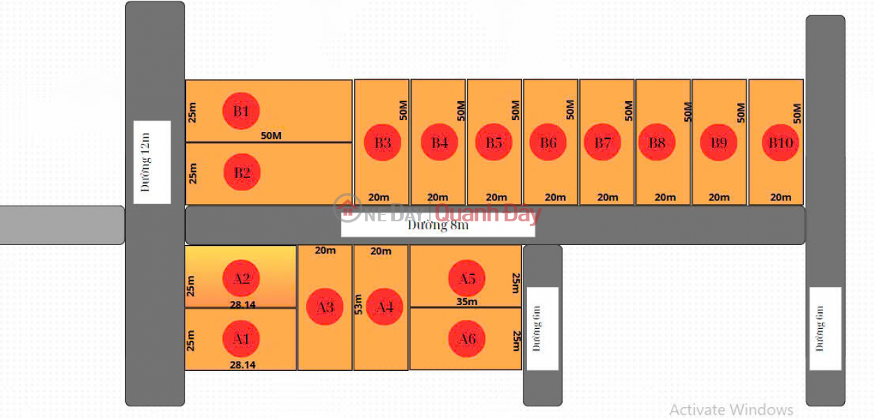 Land for sale in Hoa Khanh commune, Buon Ma Thuot, price 1.05 billion; Area 1000m2, frontage 20m, Corner lot with 2 frontages for garden house. Sales Listings