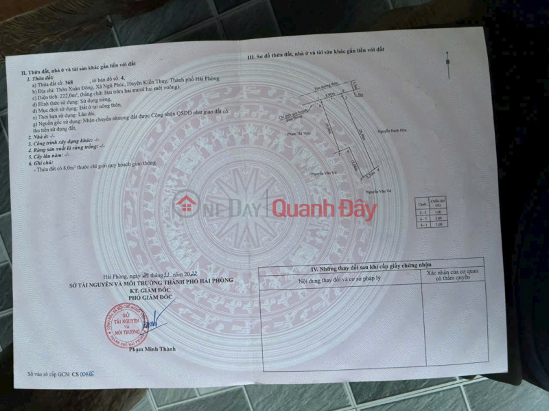 Lô đất giá F0 Xuân Đông Ngũ Phúc đón đầu khu Công Nghiệp Niêm yết bán