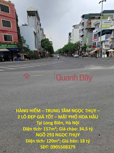 HÀNG HIẾM – TRUNG TÂM NGỌC THỤY – 2 LÔ ĐẸP GIÁ TỐT – MẶT PHỐ HOA HẬU Tại Long Biên, Hà Nội _0