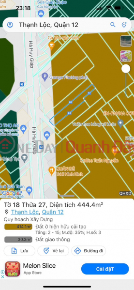 đ 14.5 Billion The owner needs to sell the land in front of Ha Huy Giap Street, Thanh Loc Ward, District 12, Ho Chi Minh City bordering Go Vap District (5 minutes)