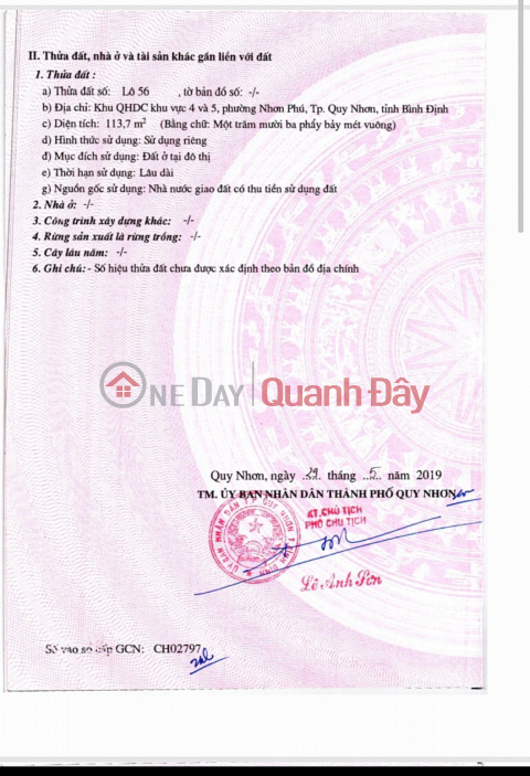 OWNER LAND - FOR SALE LOT OF LAND Quy Nhon City - Binh Dinh _0