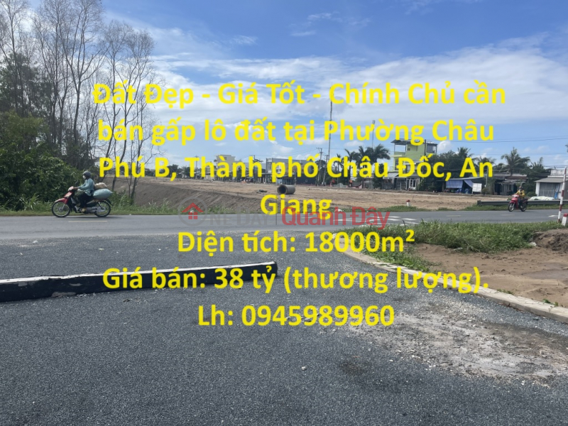 Beautiful Land - Good Price - Owner urgently needs to sell land plot in Chau Phu B Ward - Chau Doc City - An Giang Sales Listings
