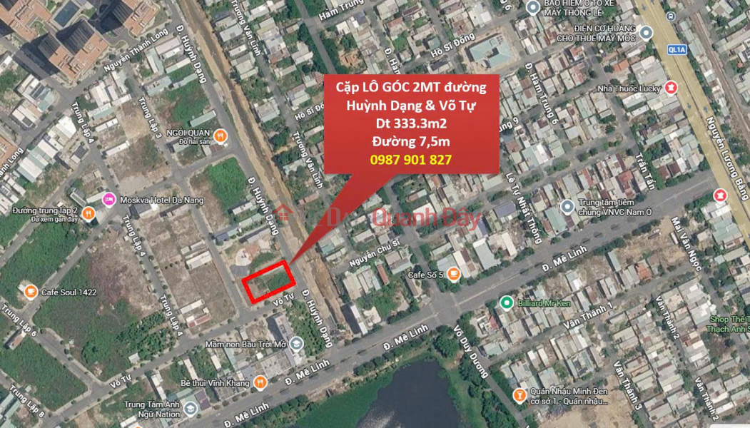 Property Search Vietnam | OneDay | Residential, Sales Listings Land for sale: Corner plot with 2 street frontages on Huynh Dang Street.