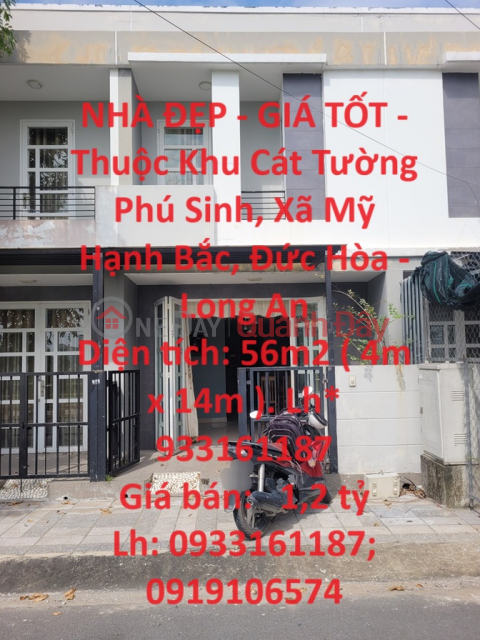 BEAUTIFUL HOUSE - GOOD PRICE - Located in Cat Tuong Phu Sinh Area, My Hanh Bac Commune, Duc Hoa - Long An _0