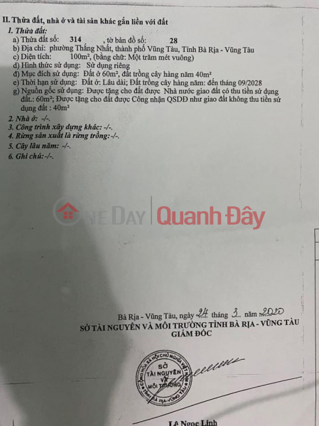 Property Search Vietnam | OneDay | Sales Listings | Need money to sell cheap urgent land plot frontage alley 217 Nguyen Huu Canh and Luu Chi Hieu, Thang Nhat ward, Vung Tau city