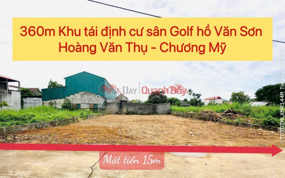 OWNER NEEDS TO SELL 360M2 LAND LOT FOR RESETTLEMENT - HOANG AN THU - CHUONG MY - HANOI Sales Listings