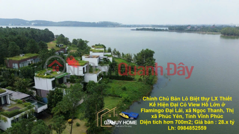 Owner Sells LX Villa Lot With Modern Design And Big Lake View In Flamingo Dai Lai _0