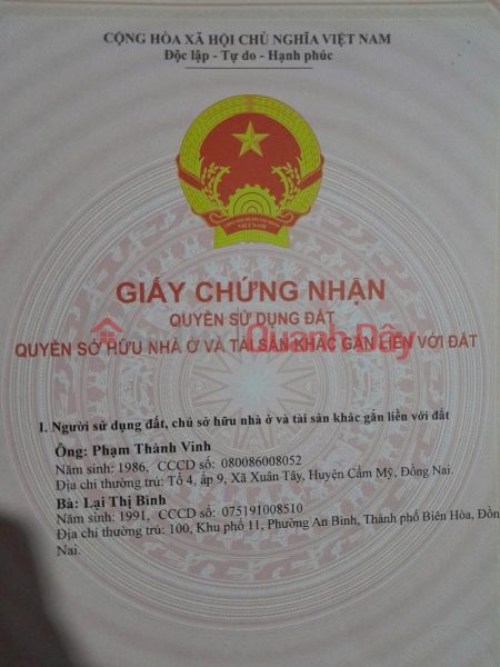 ĐẤT CHÍNH CHỦ - VỊ TRÍ ĐẸP Gần Đường 3/2 TT Long Hải, Long Điền - Bà Rịa Vũng Tàu Niêm yết bán