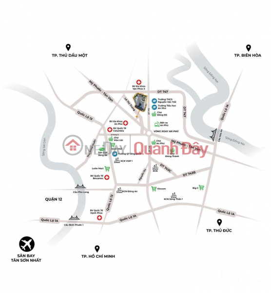 Property Search Vietnam | OneDay | Nhà ở | Niêm yết bán, Chung cư An Phú sắp bàn giao 65m2, 2pn, 2wc Lê Thị Trung Thuận An, sang liền tay 1.62 tỷ