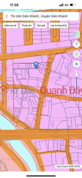 đ 1.65 Billion, Need to sell quickly 6m frontage plot, right in the center of Dien Khanh town.
