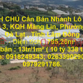 OWNER Needs To Sell Land Plot Quickly, Location In Da Lat City, Lam Dong Province _0