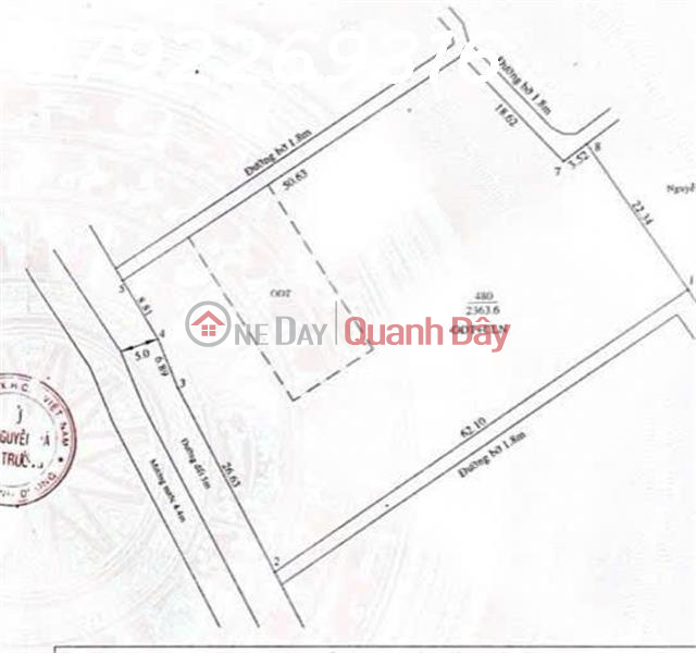 đ 21.28 Billion | Owner selling rare 2,364m² plot of land with 4 street frontages in Hiep An Ward, Thu Dau Mot City.