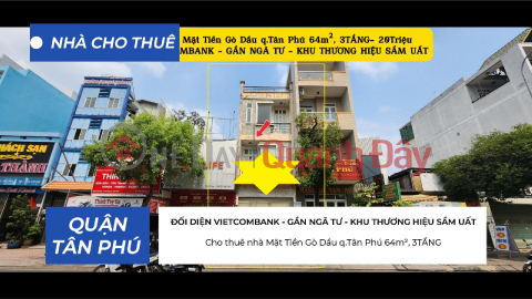 House for rent on Go Dau Street, Tan Phu District, 64m², 3 floors - 20 million VND - next to Vietcombank. _0