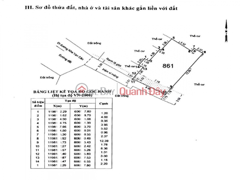 đ 6.65 Billion Shouts! Discount 5500 million! Land 117m2 – Road No. 26 TD