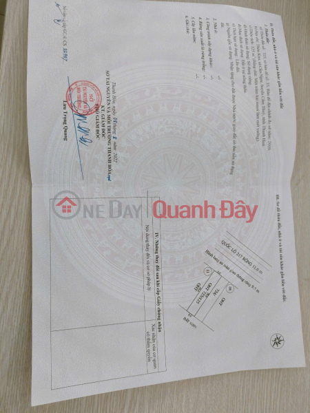 Property Search Vietnam | OneDay | Nhà ở Niêm yết bán | HOT HOT – CHÍNH CHỦ CẦN BÁN ĐẤT MẶT TIỀN QL.217, X. Cẩm Ngọc, H. Cẩm Thủy, T. Thanh Hóa